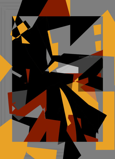 Pristowscheg.Terro.Perspectivas cromáticas.Abstract Art.Digital Art.Hommage a Boccioni. 127x91 cm | 50x36 in