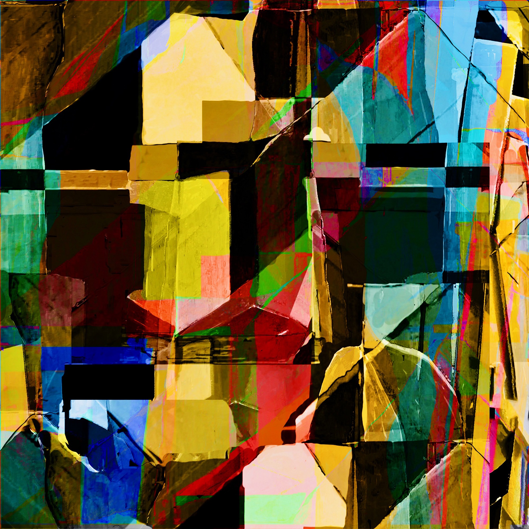 Pristowscheg. Digital Art. Abstract Art. Utópico 90x90 cm | 36x36 in