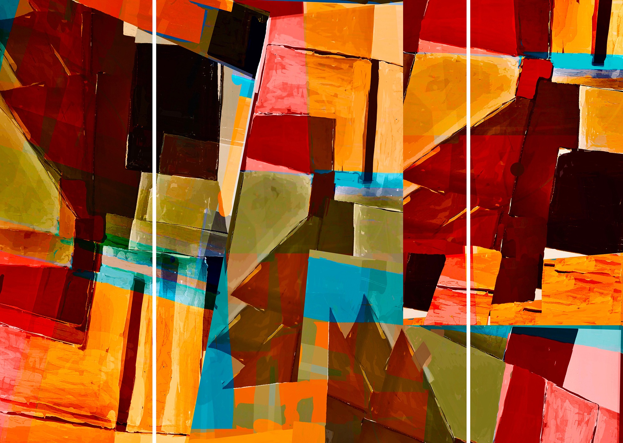 Pristowscheg. Digital Art. Abstract Art. Acumulativo / tríptico 130x180 cm | 51x71 in